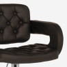 Rotating bar stool with faux leather and armrests in armchair style Darry 