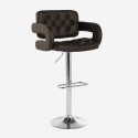 Rotating bar stool with faux leather and armrests in armchair style Darry Choice Of
