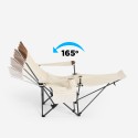 Folding camping chair with adjustable footrest and drink holder Cayambe Sale