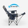 Folding camping chair with reclining backrest and footrest Trivor. Catalog