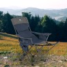 Folding camping chair with reclining backrest and footrest Trivor. On Sale