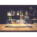 Modern table bioethanol fireplace with Athos glass. Model
