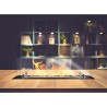 Modern Tabletop Bioethanol Fireplace Burner with Glass Athos Model