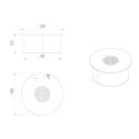 Griff Round Built-In Bioethanol Burner for Fireplace Model