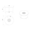 Griff Round Built-In Bioethanol Burner for Fireplace Model