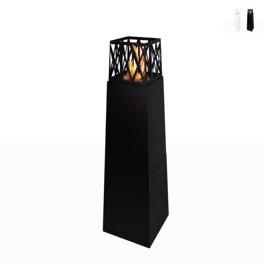Vulcano Outdoor Freestanding Bioethanol Garden Column Fireplace Promotion