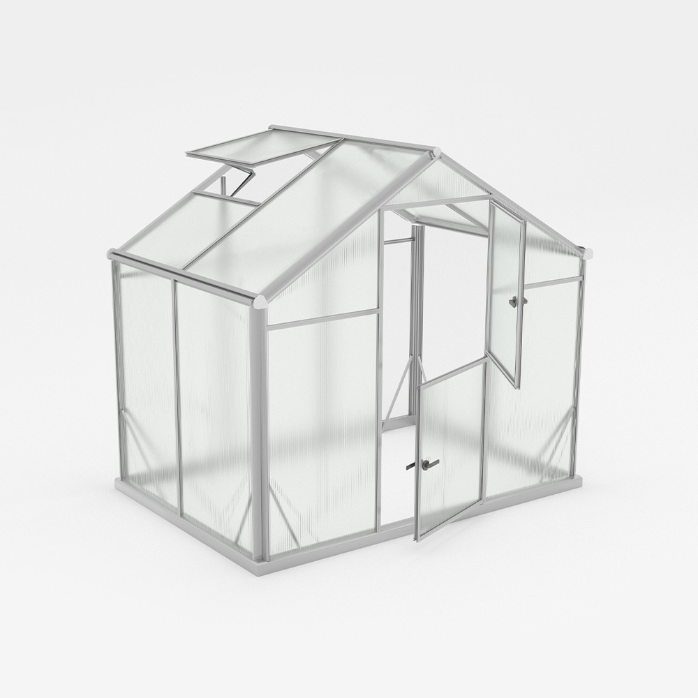 Aluminum and Polycarbonate Garden Greenhouse 220x150-220-290x205h Sanus M