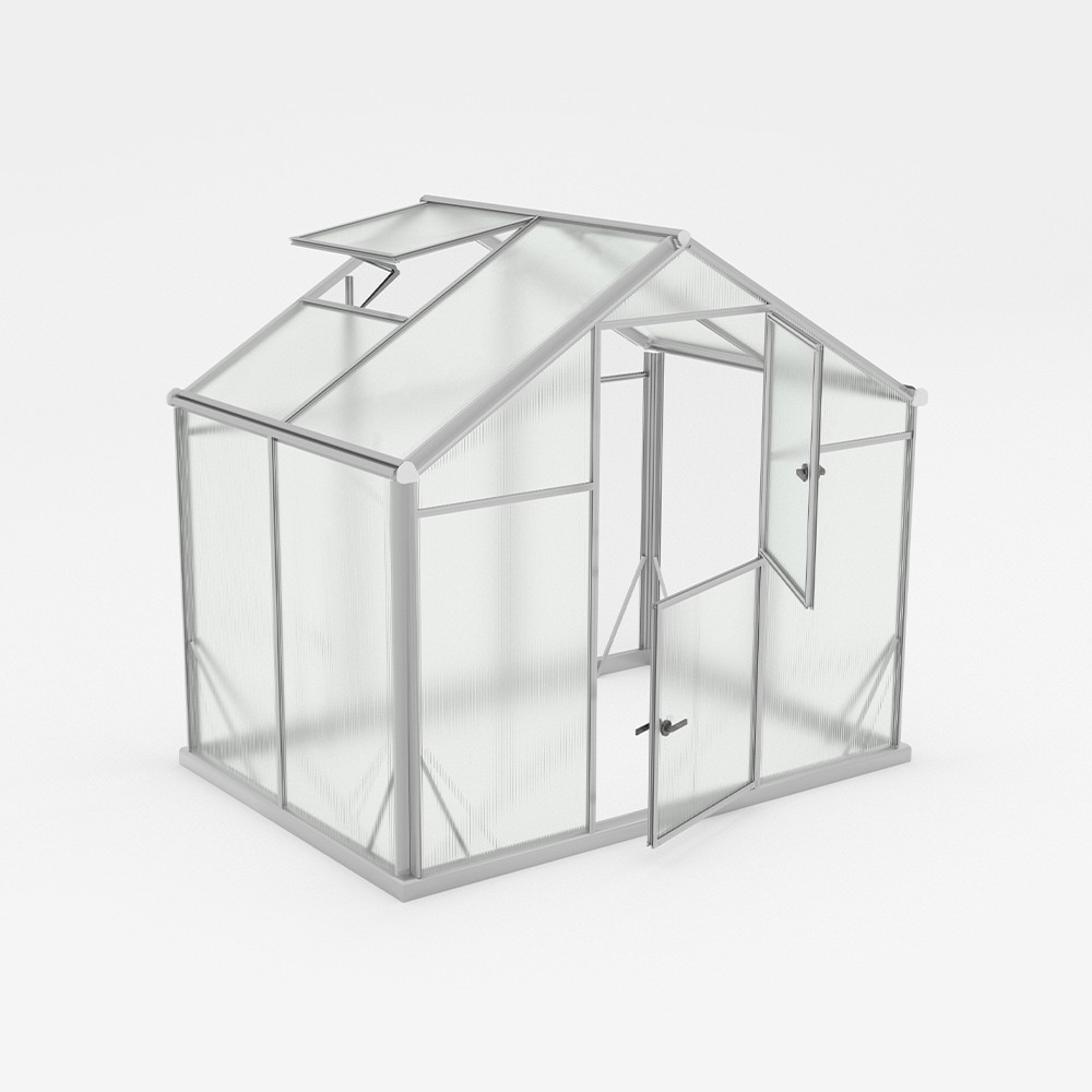 Garden greenhouse aluminum polycarbonate 220x150-220-290x205h Sanus M