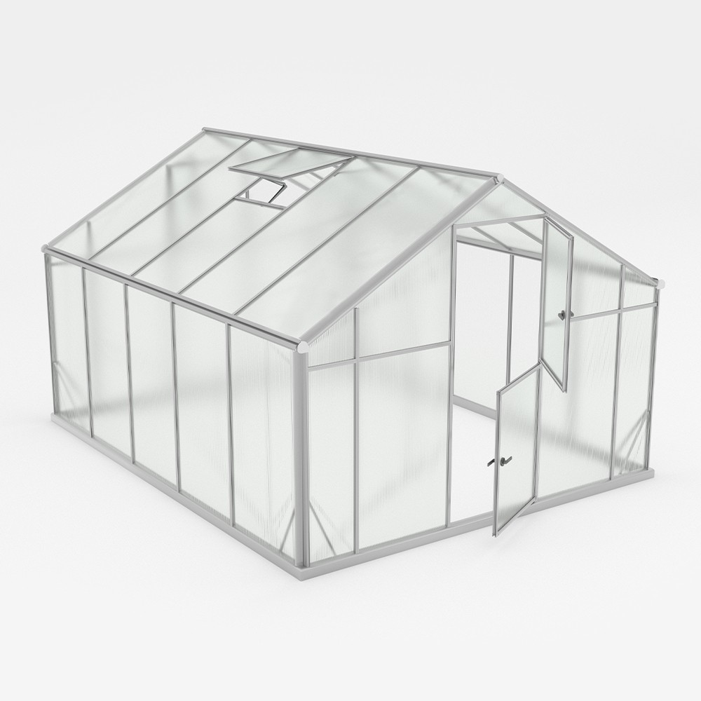 Garden greenhouse aluminum polycarbonate 290x360-430-500x220h Sanus WL