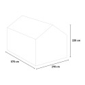 Polycarbonate greenhouse for outdoor garden 290x570-640x220h Sanus WXL Measures