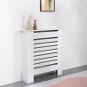 Wooden radiator cover in white 78x19x81.5h Wormer M Discounts