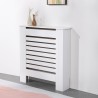 Wooden radiator cover in white 78x19x81.5h Wormer M Sale