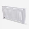 Radiator cover 152x19x81.5h white wooden Heeter XL Offers