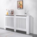 Radiator cover 152x19x81.5h white wooden Heeter XL Discounts