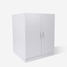 Mobile Washing Machine Dryer Cover 2 Doors White 71x71x91.5cm Ceresio On Sale