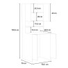 Lario Stackable Washer Dryer Cabinet with Storage Doors Model
