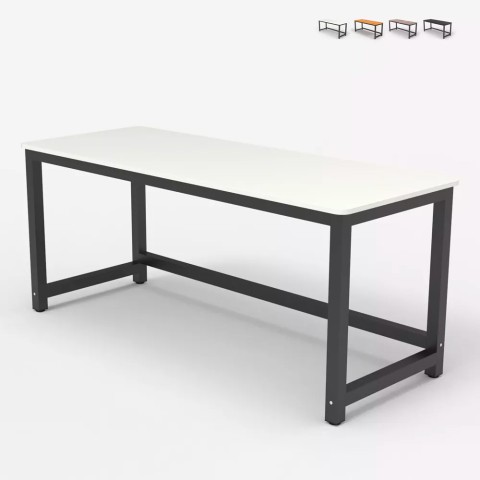 Rectangular office desk 160x70cm design metal black Bridgeblack 160 Promotion