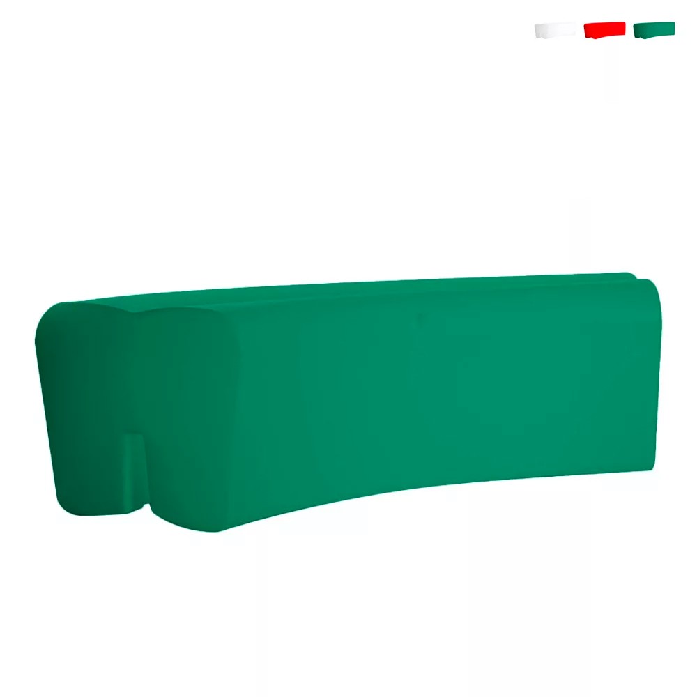 Modular Outdoor Garden Bench in Polyethylene Arkema Althea