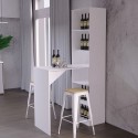 Modern Mobile Bar High Table for Stools with Shelves H109 Tanul Offers