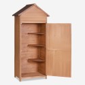 Garden shed wooden tool storage cabinet with 3 shelves Scoter On Sale
