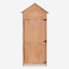 Garden shed wooden tool storage cabinet with 3 shelves Scoter Sale