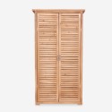 Garden storage cabinet 87x45x160cm in wood, 2 doors Mallard On Sale