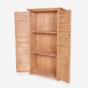 Garden storage cabinet 87x45x160cm in wood, 2 doors Mallard Discounts