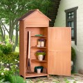 Garden shed wooden tool storage cabinet with 3 shelves Scoter Promotion