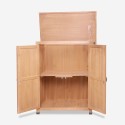 Garden terrace wooden storage cabinet 74x43x88cm Gadwall Discounts