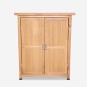 Garden terrace wooden storage cabinet 74x43x88cm Gadwall On Sale