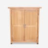 Garden terrace wooden storage cabinet 74x43x88cm Gadwall On Sale