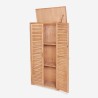 Garden storage cabinet 87x45x160cm in wood, 2 doors Mallard Catalog