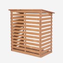 Garden woodshed outdoor firewood storage shed 116x65x123cm Grebe Bulk Discounts