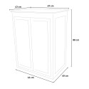 Wooden garden cabinet external 2-door 69x43x88cm Pintail Characteristics