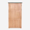 Garden storage cabinet 87x45x160cm in wood, 2 doors Mallard Model