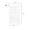 Garden storage cabinet 87x45x160cm in wood, 2 doors Mallard Characteristics