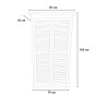 Mallard Wooden Garden Storage Cabinet with 2 Doors, 87x45x160cm Characteristics