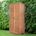 Mallard Wooden Garden Storage Cabinet with 2 Doors, 87x45x160cm Promotion
