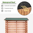 Garden woodshed outdoor firewood storage shed 116x65x123cm Grebe Offers