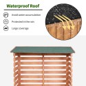 Grebe Outdoor Garden Wood Storage Shed 116x65x123cm Offers