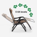 Folding zero gravity relaxation deck chair with headrest for Elgon garden Sale