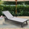 Garden sun lounger with adjustable backrest and wheels Rimini Discounts