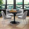 Blackwood Round Tulip Style Table 80cm Kitchen Dining Room On Sale