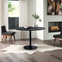 Modern black round dining table Goblet 120cm Blackwood+ On Sale