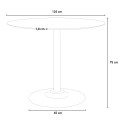Modern black round dining table Goblet 120cm Blackwood+ Discounts
