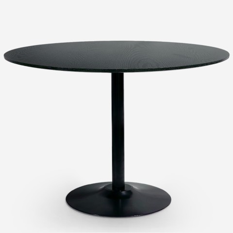 Modern black round dining table Tulipan 120cm Blackwood+ Promotion