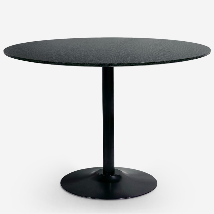 Modern black round dining table Goblet 120cm Blackwood+ Promotion