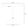 Round dining table Tulip style 120cm golden marble effect Monika+ Discounts