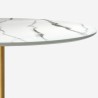 Round dining table Tulip style 120cm golden marble effect Monika+ Offers