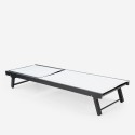 4 sun loungers for garden pool aluminum wheels Rimini Cheap